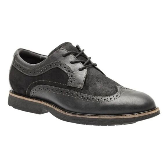 Abeo Ecco Black Leather and Suede Round Toe Oxfords Size 10.5N. ‎ B81 main image 8